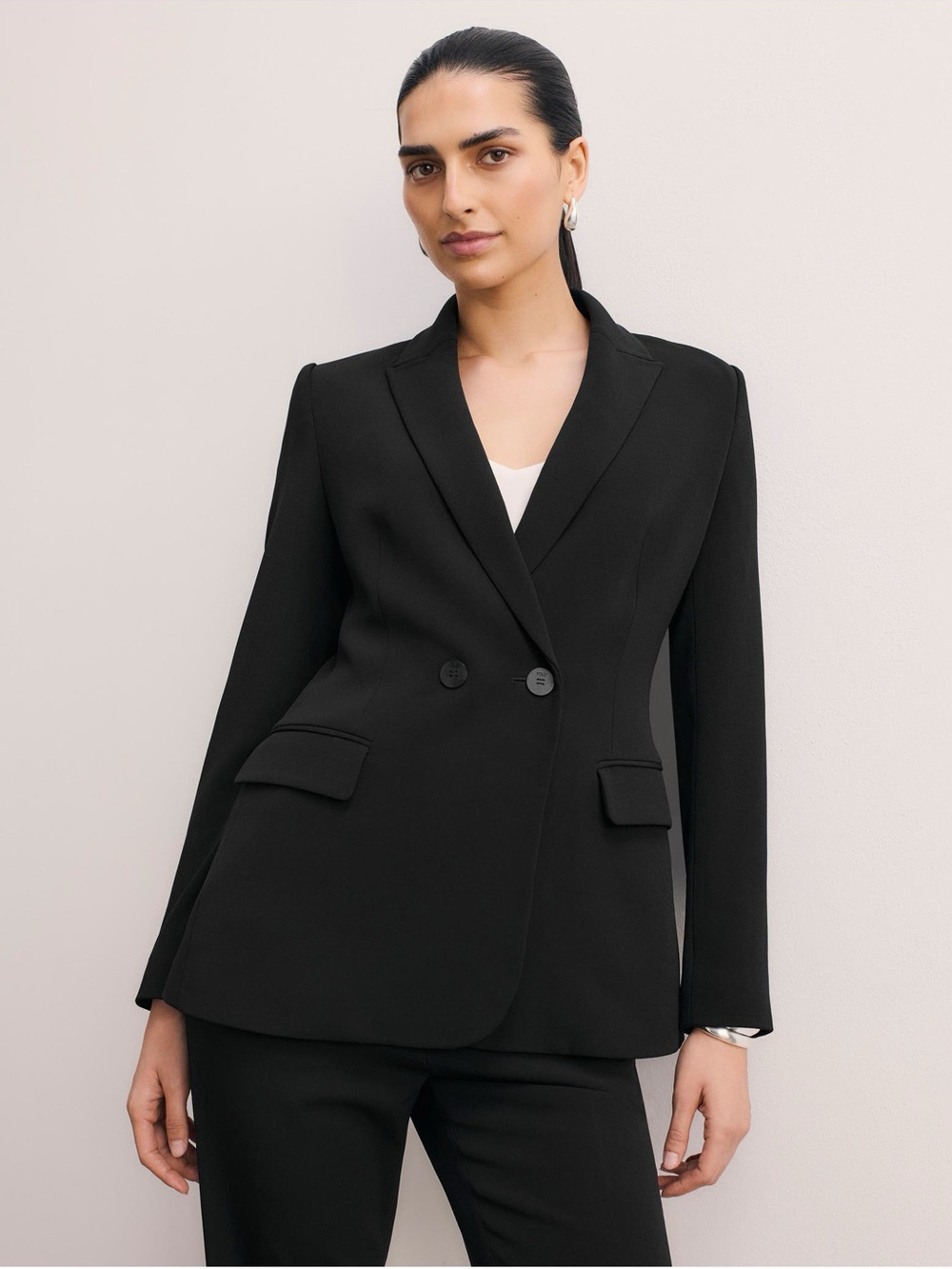 The fold clever crepe knighton jacket blazer size 8 luxury